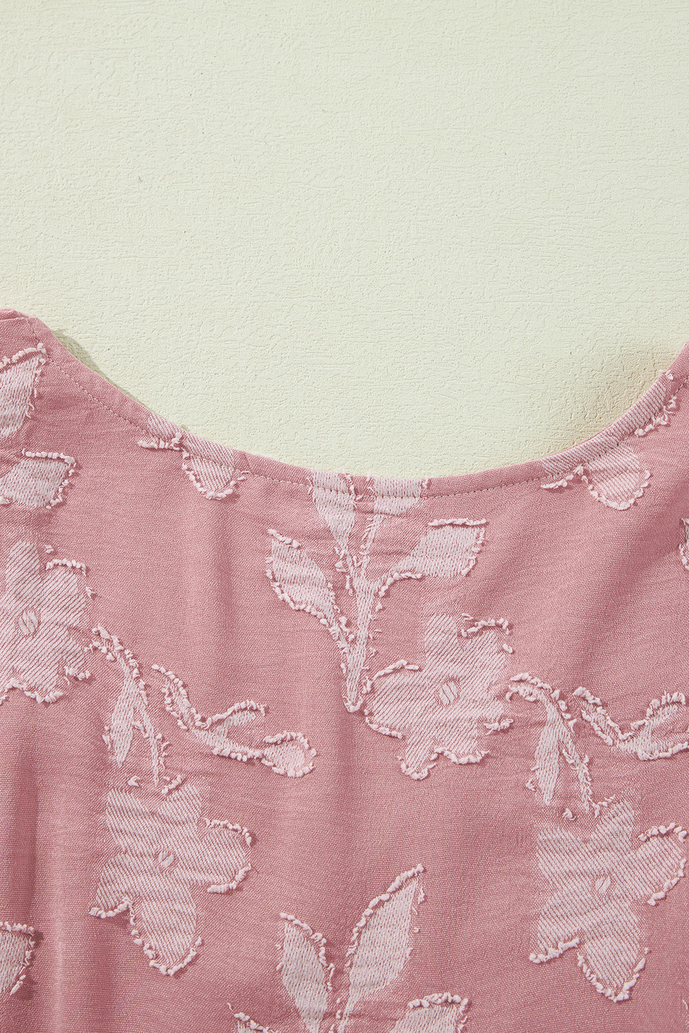 Peach Blossom Floral Surplice V Neck Tiered Ruffle Plus Size Dress