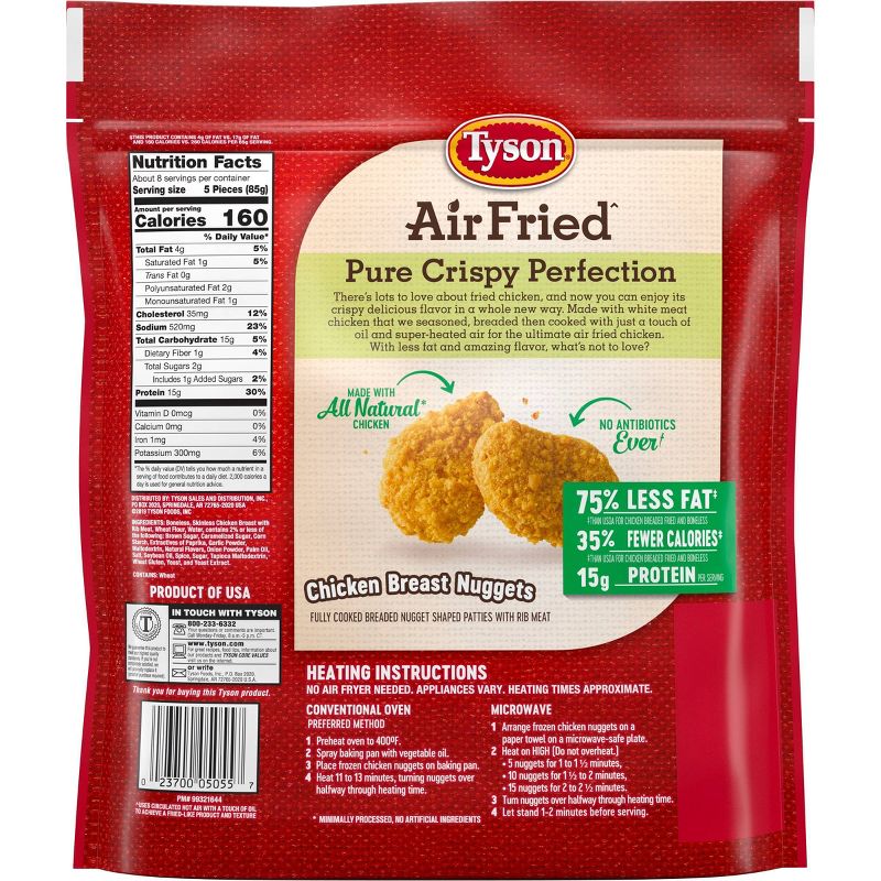 Tyson Air Fried Chicken Nuggets - Frozen - 25oz