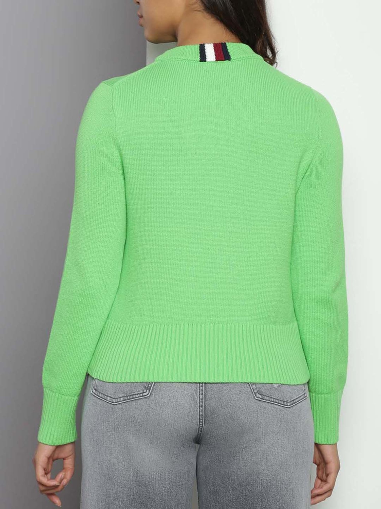 Tommy Hilfiger Spring Lime Logo Regular Fit Sweater