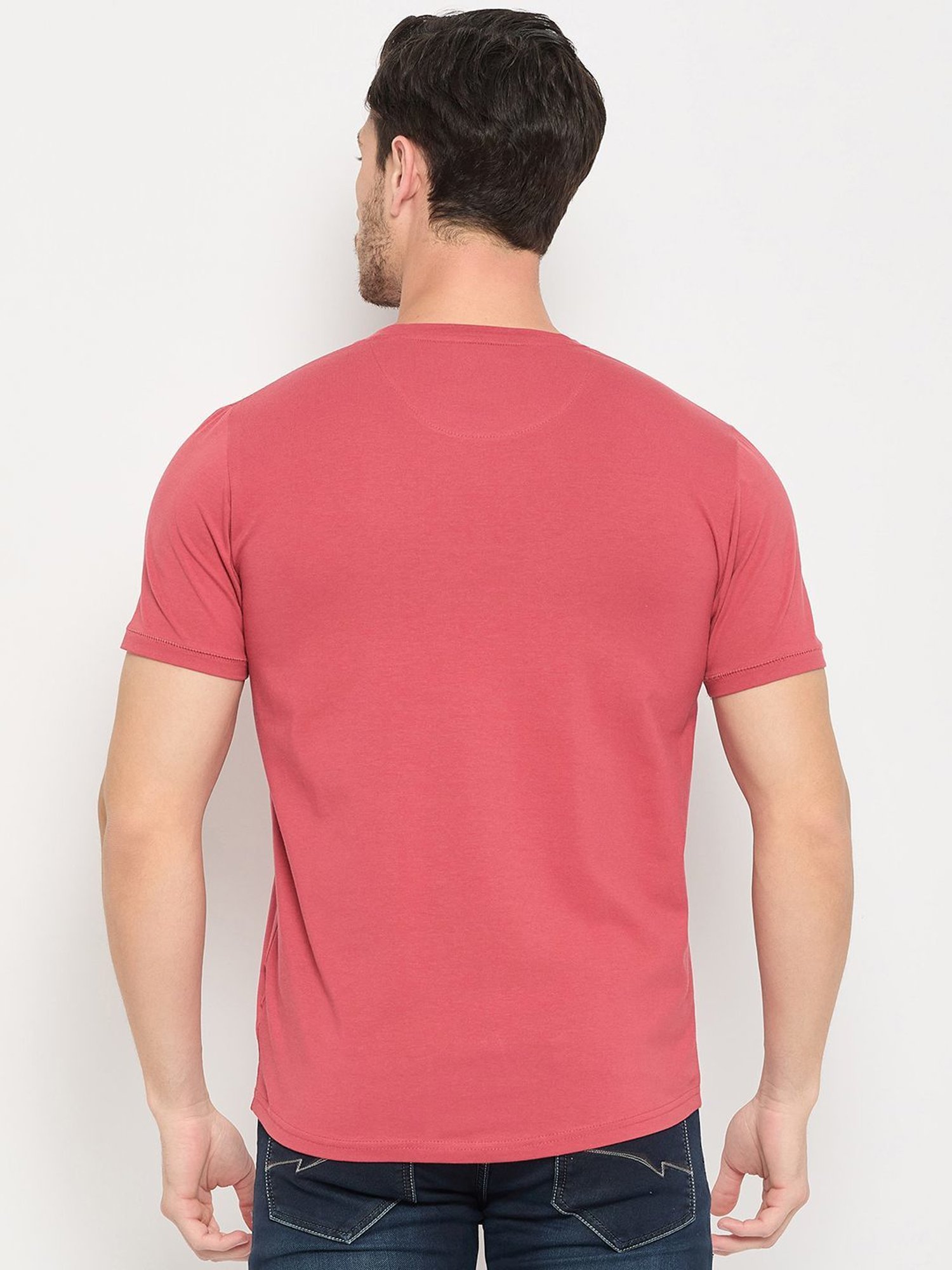 Duke Red Slim Fit Printed T-Shirt