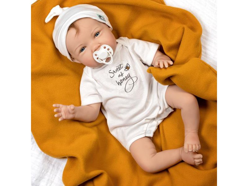 Paradise Galleries Realistic Toddler Doll - Sweet as Honey, 5-Piece Reborn Doll Gift Set with Magnetic Pacifier, 3+