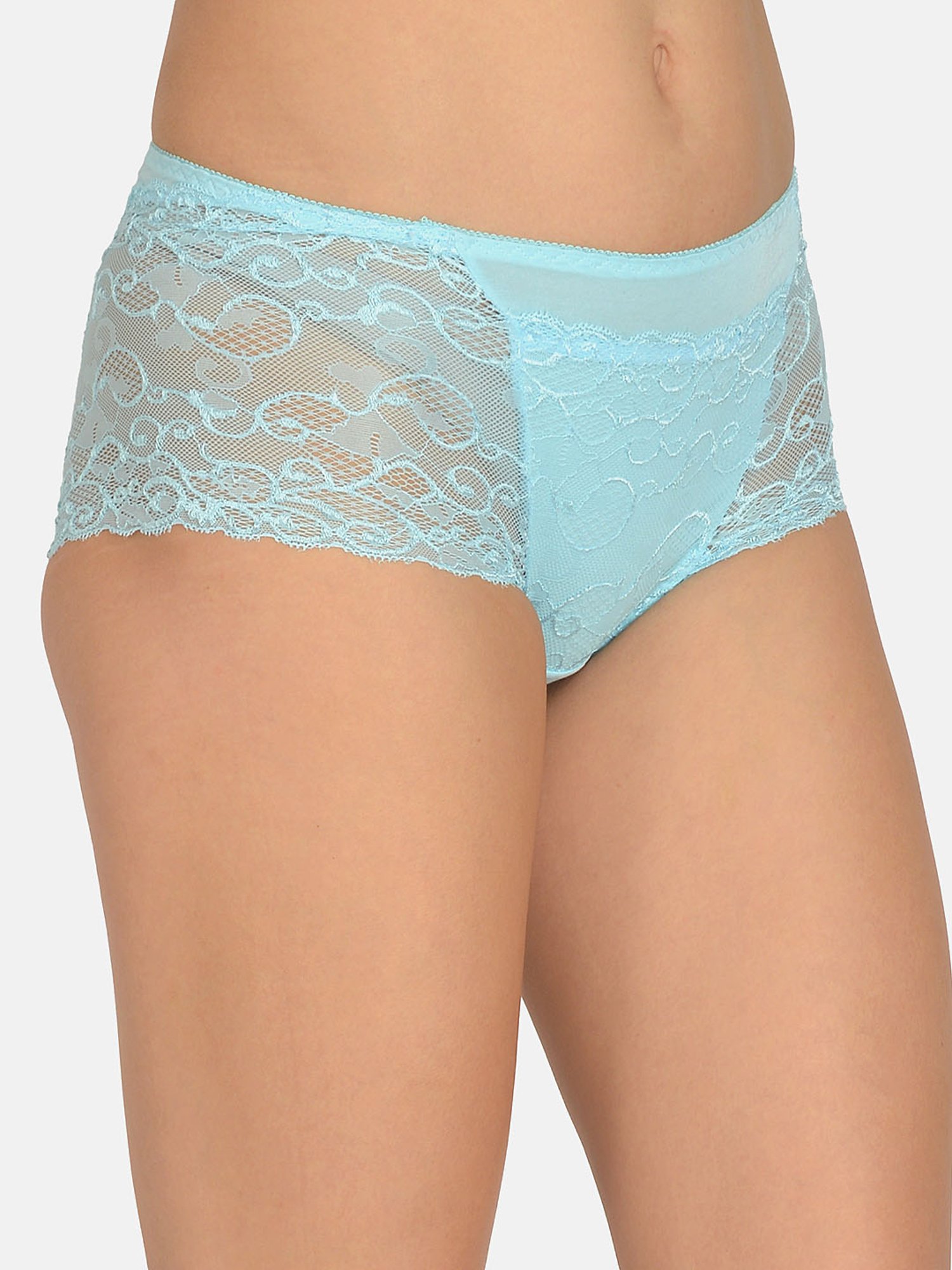Mod & Shy Blue Lace Hipster Panty