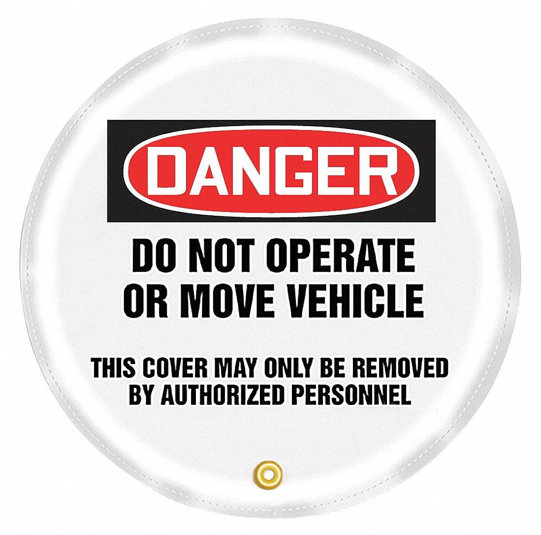 Accuform Steering Wheel Cover,Do Not Operate,16  KDD811