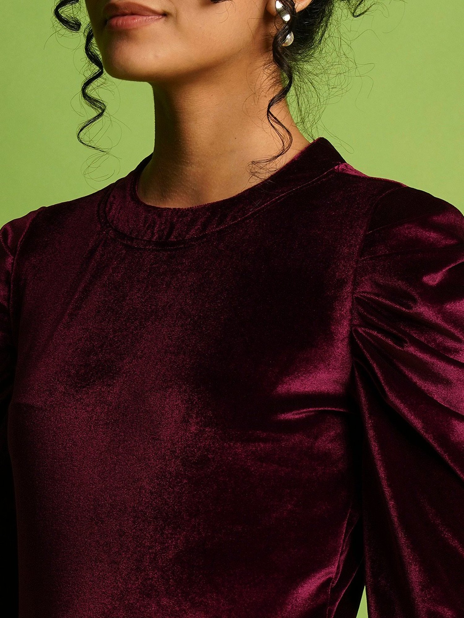 Globus Burgundy Regular Fit Top