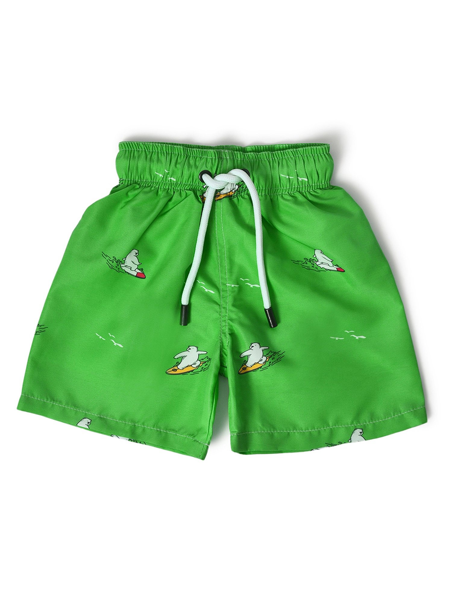 MiArcus Kids Green Printed Shorts