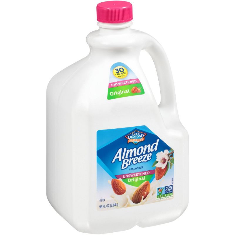 Blue Diamond Almond Breeze Unsweetened Original Almond Milk - 96 fl oz