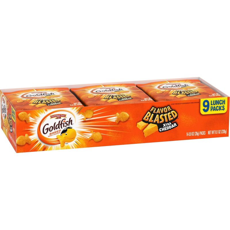 Goldfish Flavor Blasted Xtra Cheddar Crackers Multipack Tray - 8.1oz - Pepperidge Farm