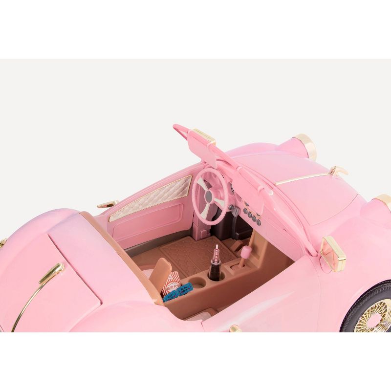 Our Generation In the Driver Seat Retro Cruiser - Pink Convertible for 18" Dolls