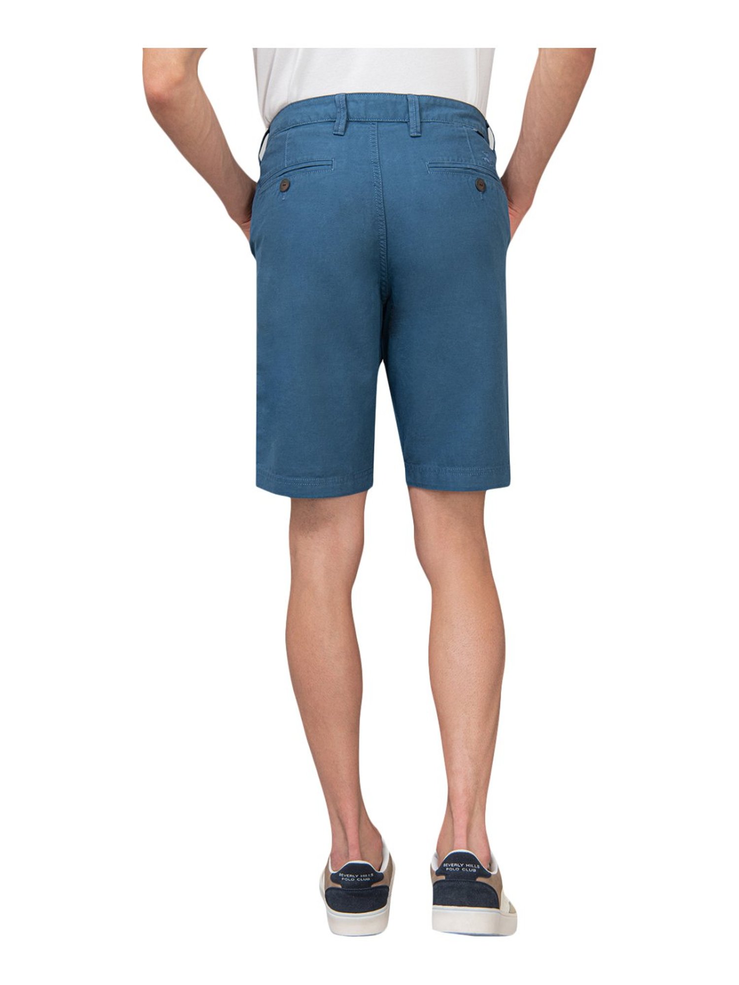 Beverly Hills Polo Club Blue Cotton Regular Fit Shorts