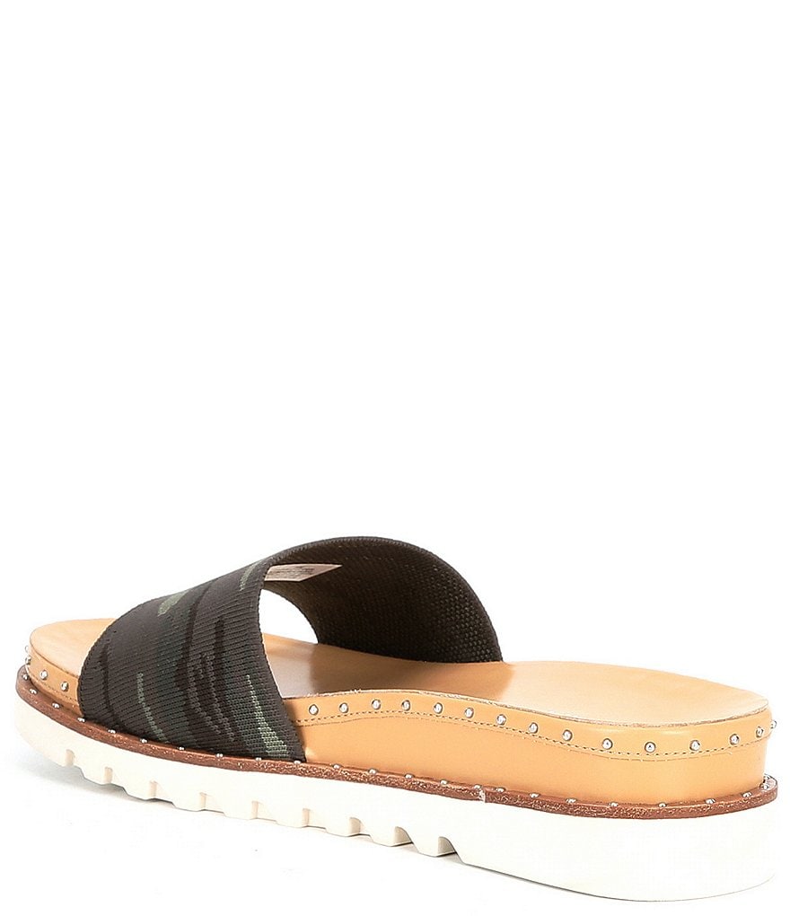 Gianni Bini Aleksah Camo Print Stretch Knit Band Slides