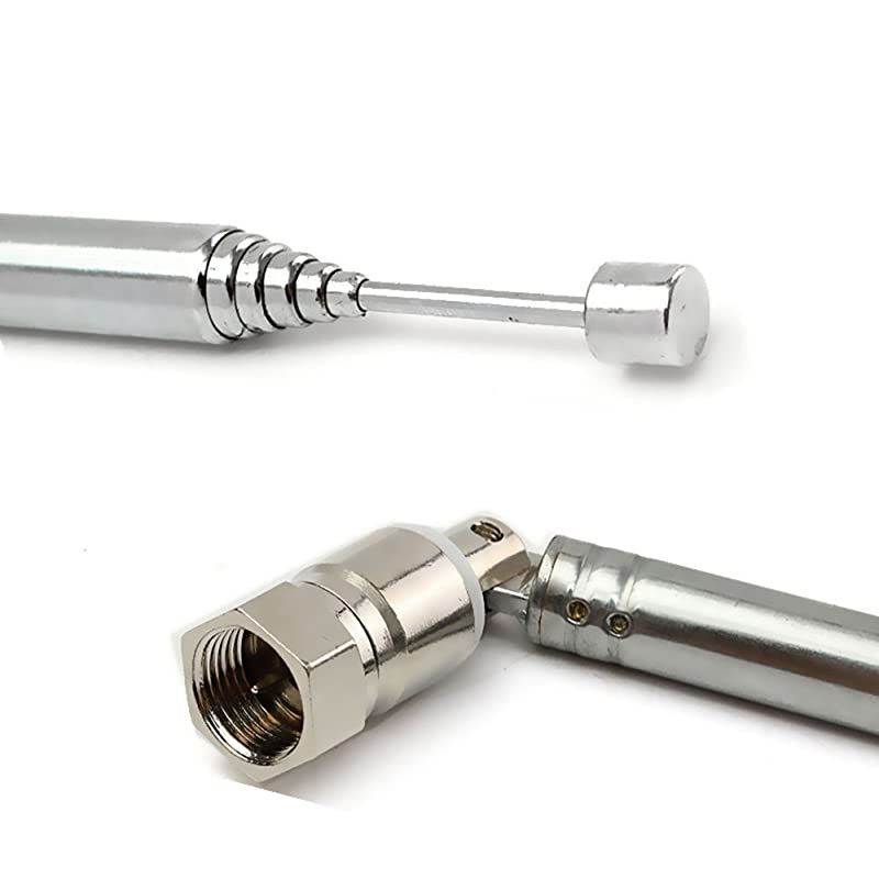 Telescopic Antenna 7 Section F Type Connector DAB Radio Replacement Antenna for TV AM FM Radio Stereo Receiver