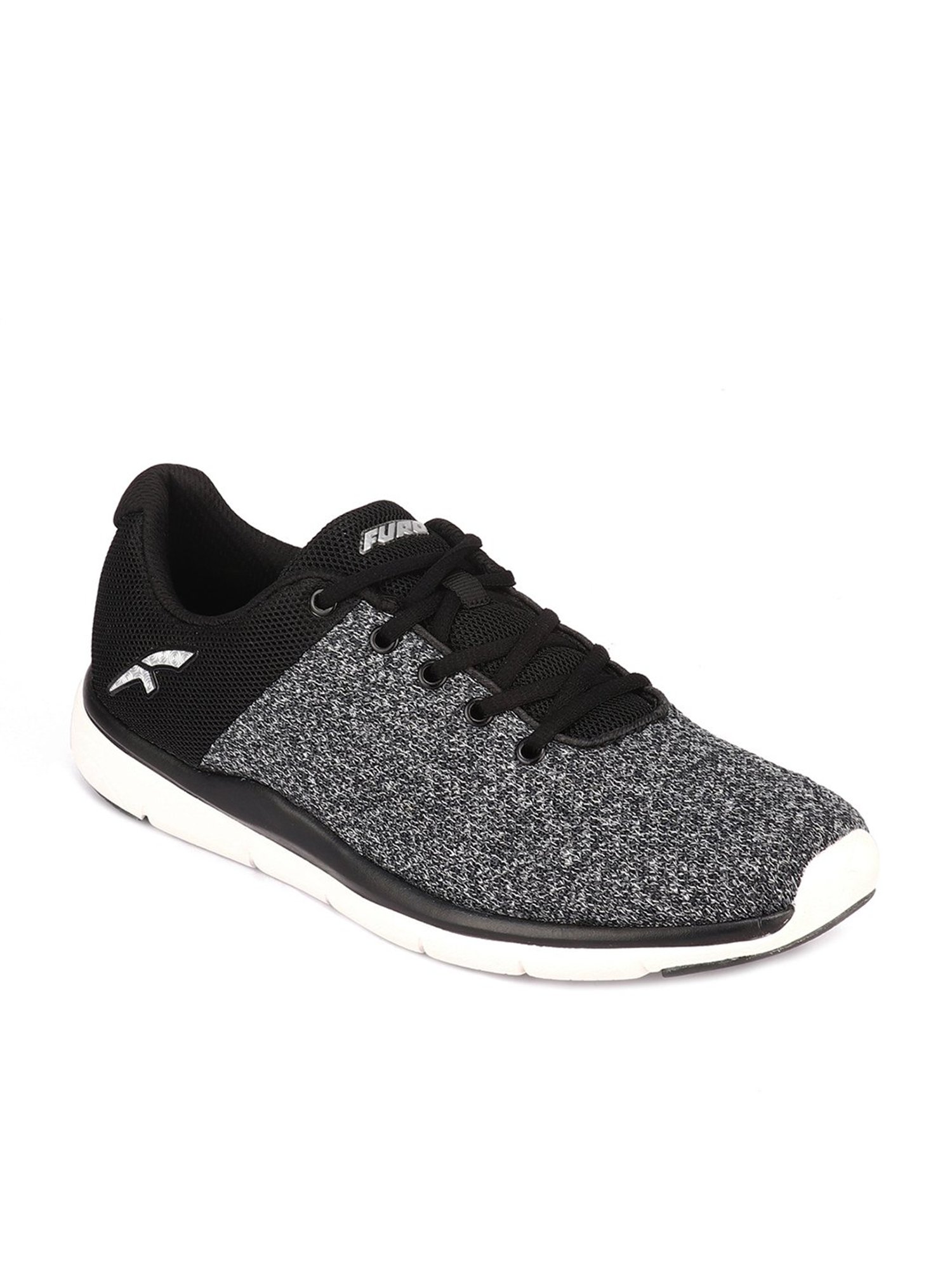 Furo by Red Chief Black Walking Shoes