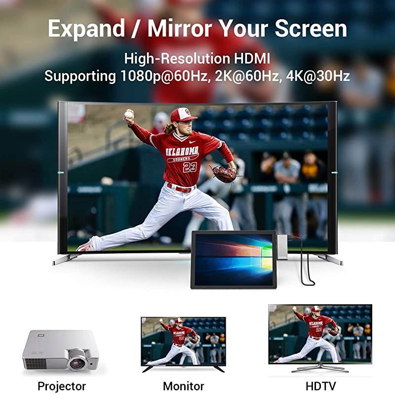 Surface Pro Hub  6in2 Surface Pro 654 Adapter with 4K HDMI 2USB30 Gigabit Ethernet SDTF Card Reader for Microsoft Surface Pro 6 4 5 Accessories Surface Pro Docking Station