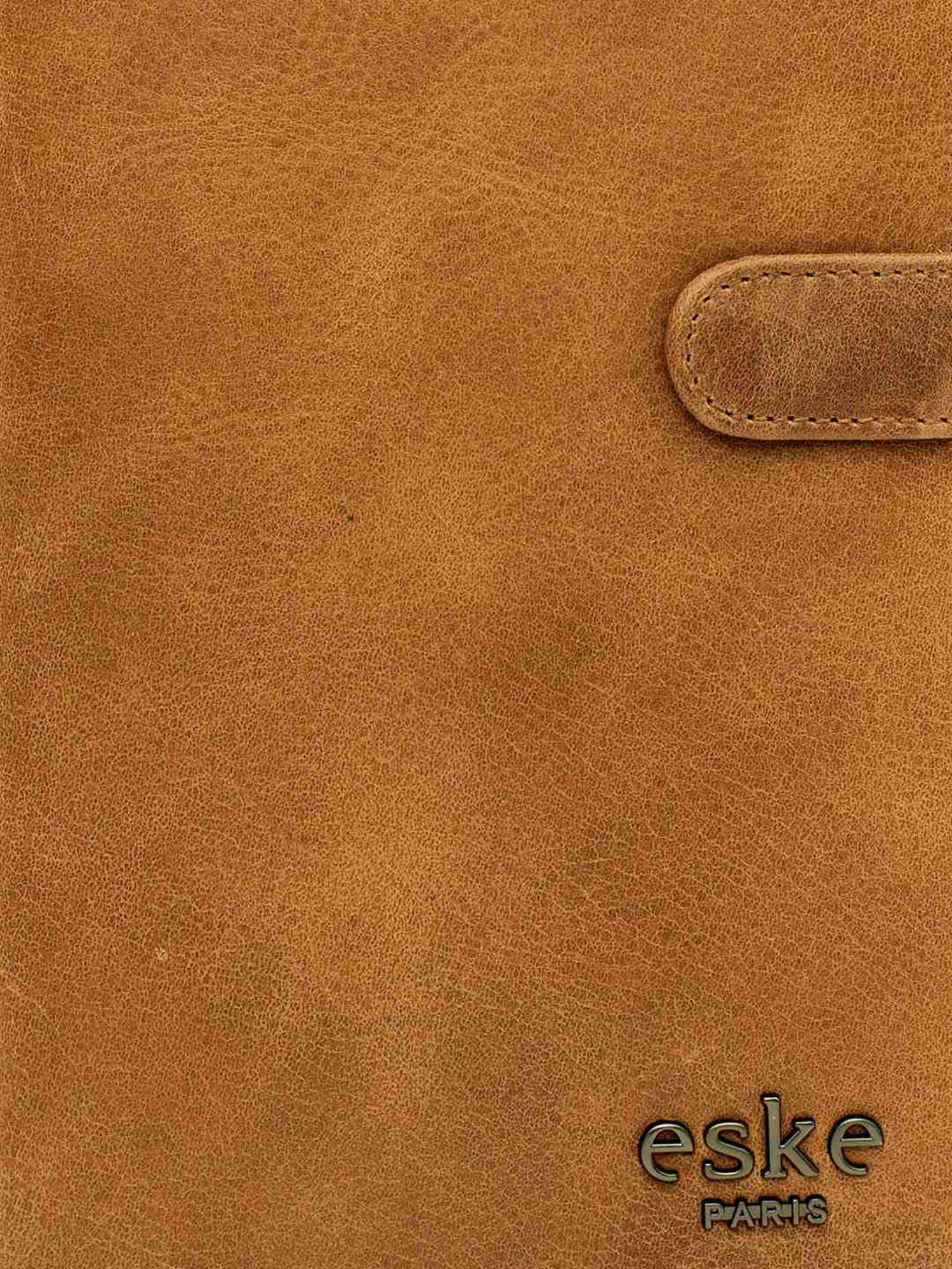 Eske Clover Brown Solid Small Passport Holder