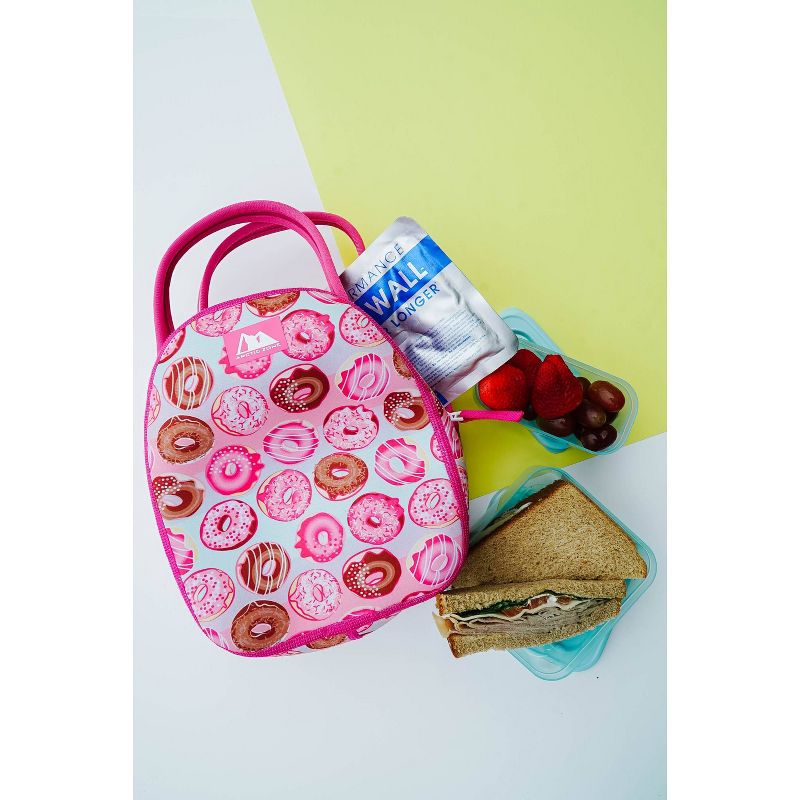 Arctic Zone Neoprene Lunch Tote Set - Donuts Fuchsia