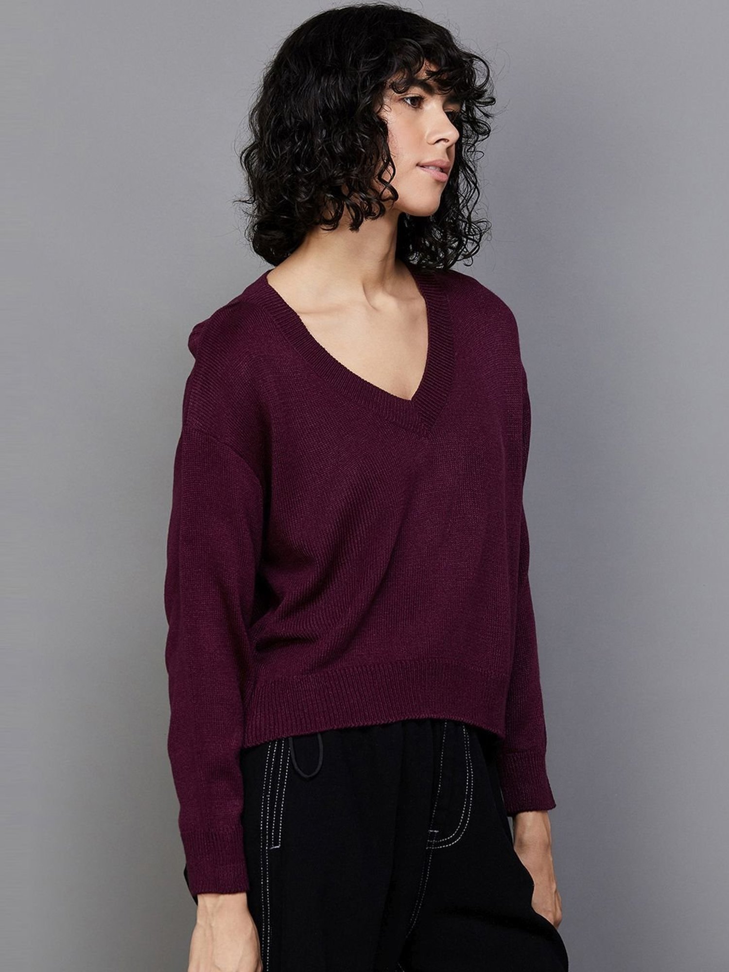 Ginger by Lifestyle Purple Reguler Fit Pullover