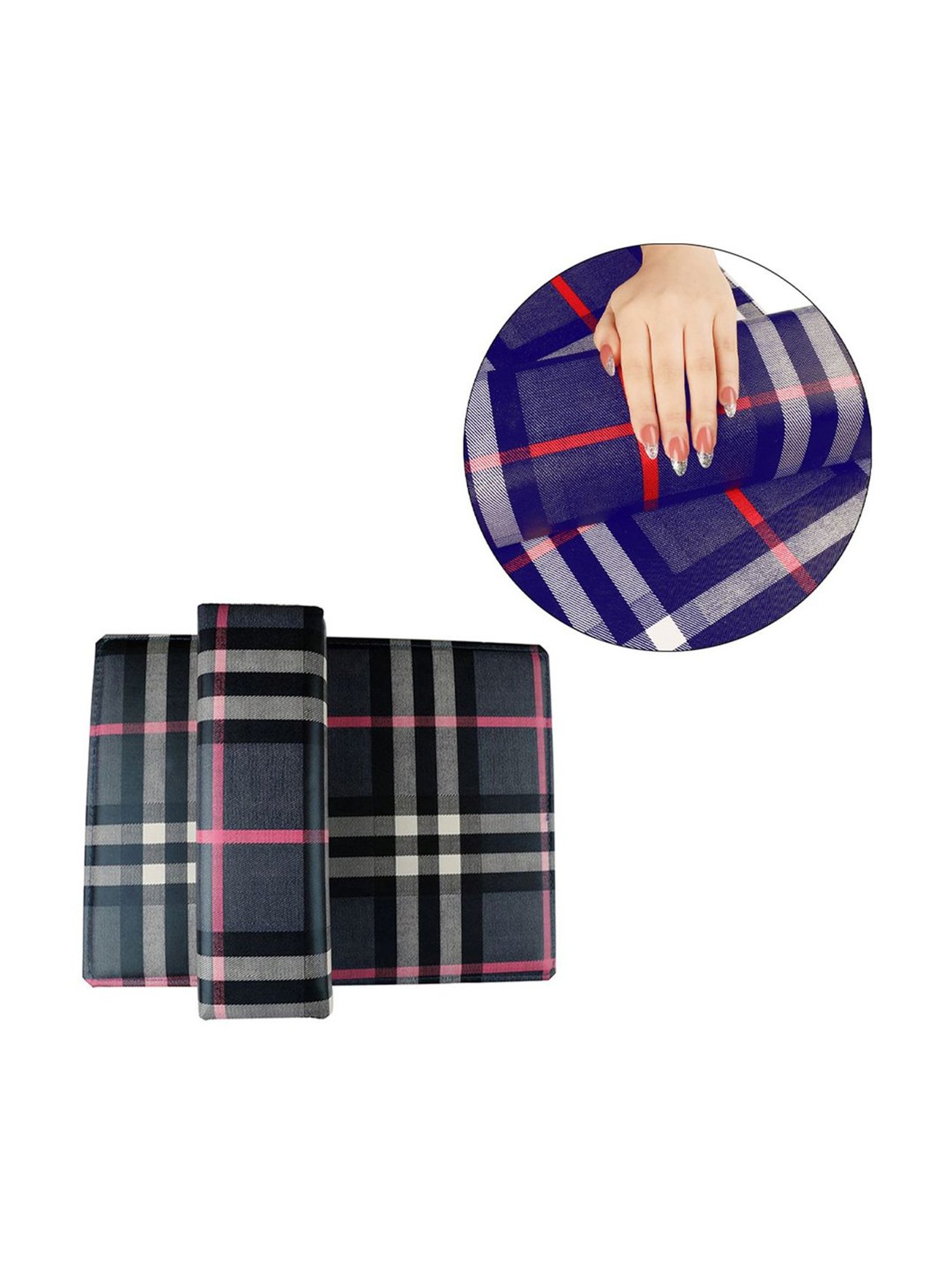 GLAM Hand Cushion with Mat in Blue Texture