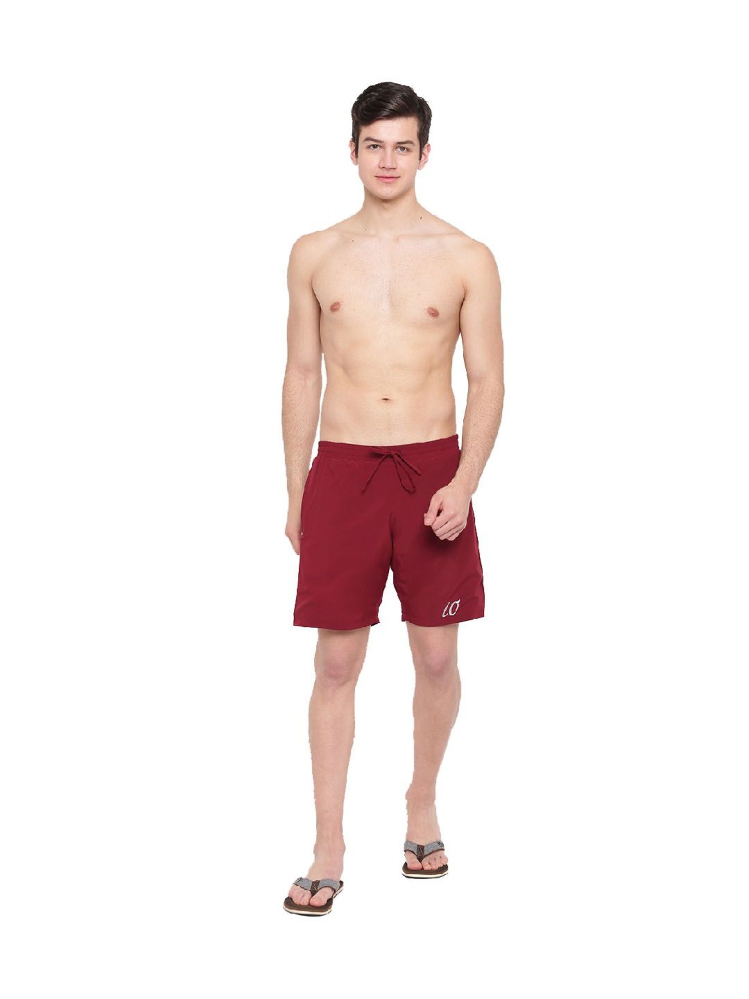 IO Maroon & Black Reversible Comfort Fit Shorts