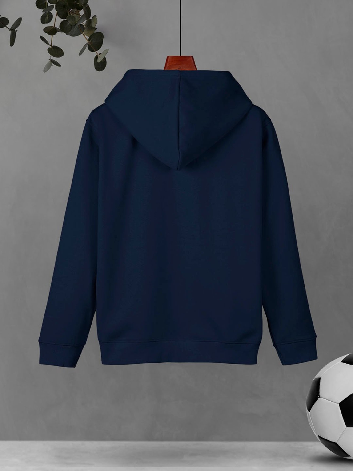 HELLCAT Kids Navy & Grey Color Block Full Sleeves Sweatshirt