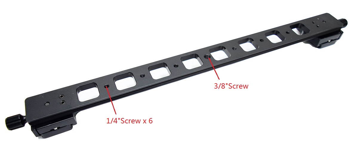 koolehaoda Aluminium 480mm Professional Rail Nodal Slide Metal Quick Release Clamp with Quick Release Plate for Camera with Arca Swiss Compatible for Tripod Ballhead