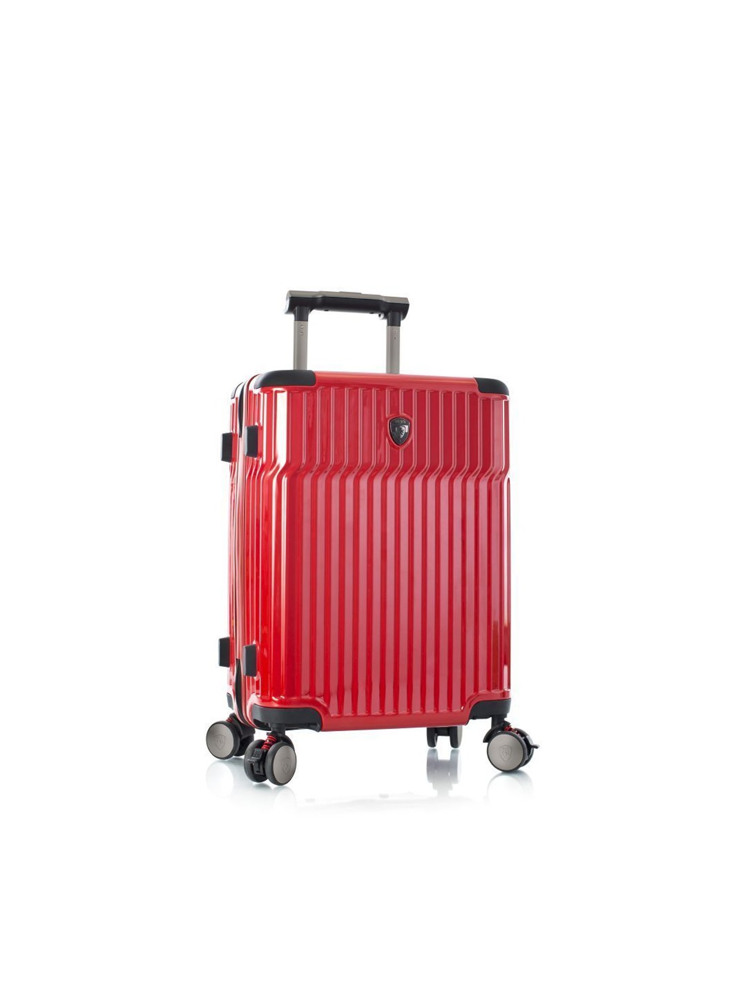 HEYS Tekno Red Textured Hard Cabin Trolley Bag -21 cm