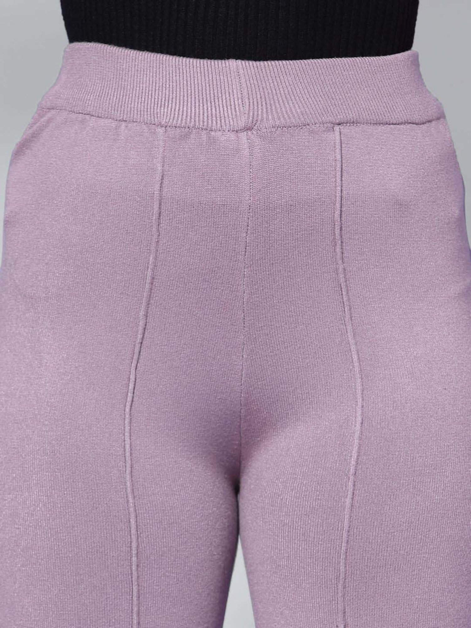 Mafadeny Mauve Self Pattern Palazzos
