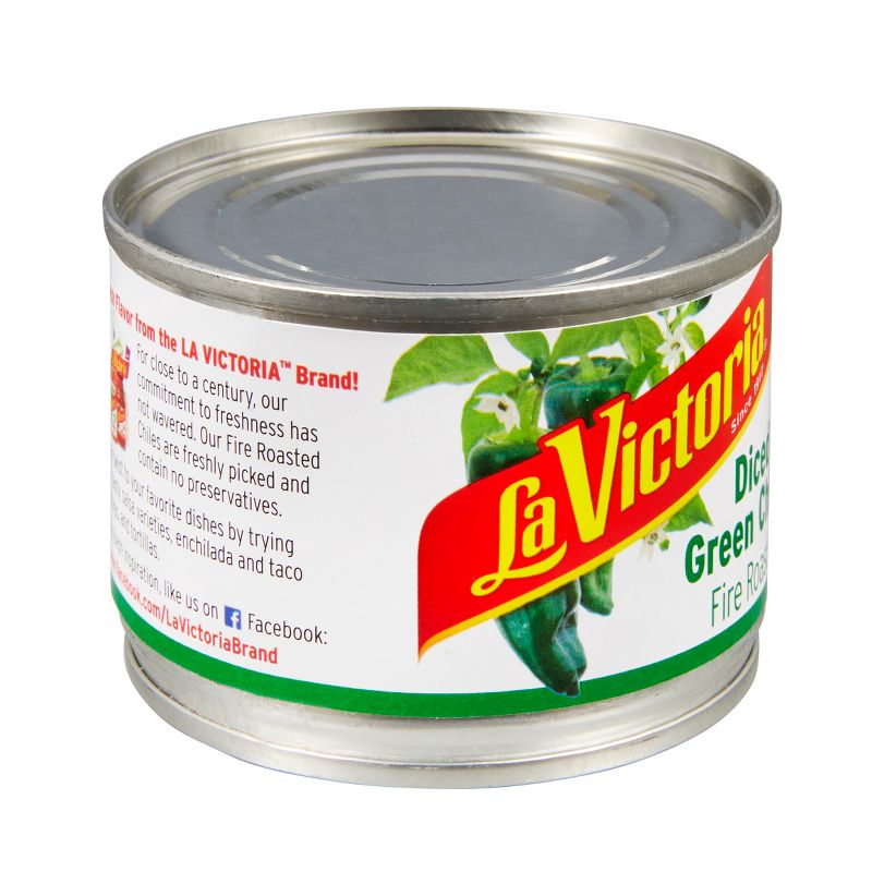 La Victoria Mild Fire Roasted Diced Green Chiles - 4oz
