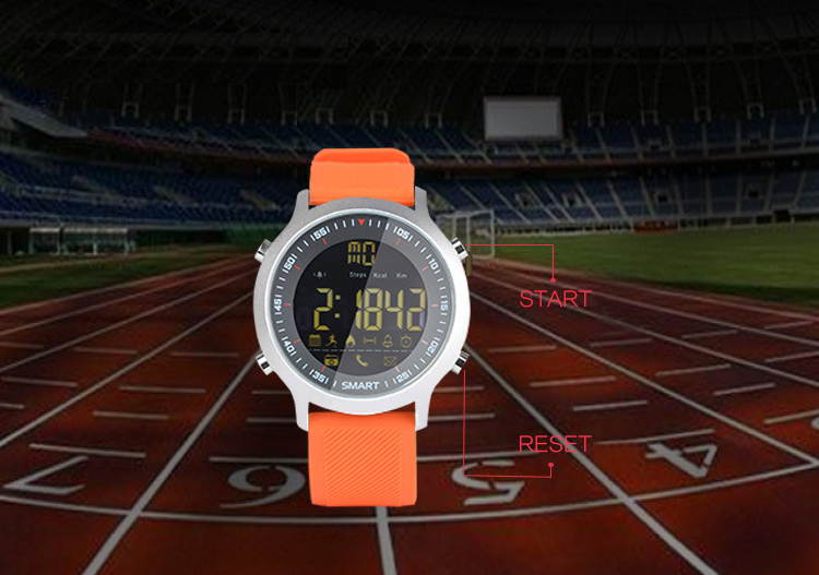 Smart Watch Baby Waterproof iOS  Player Camera Calendar Stopwatch Sync Compatible with iPhone and Android Orange ZNSB-EX18-O