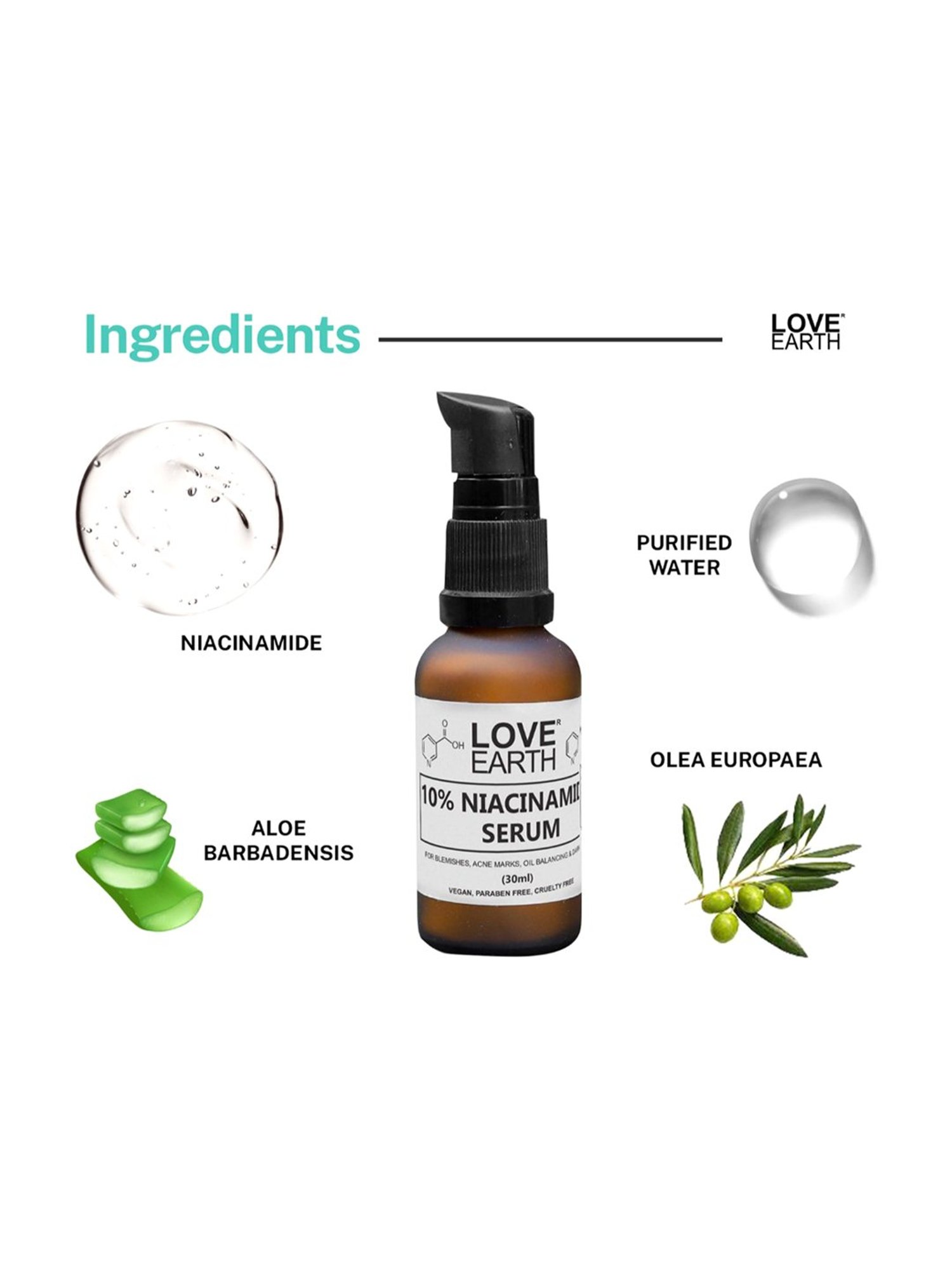 Love Earth 10% Niacinamide Serum - 30 ml