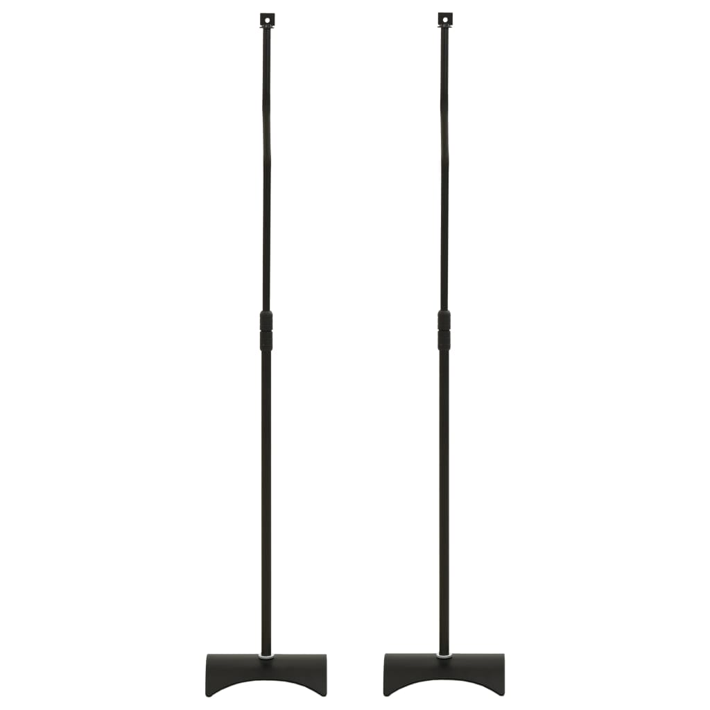 vidaXL Universal Speaker Stand Black 2 pcs