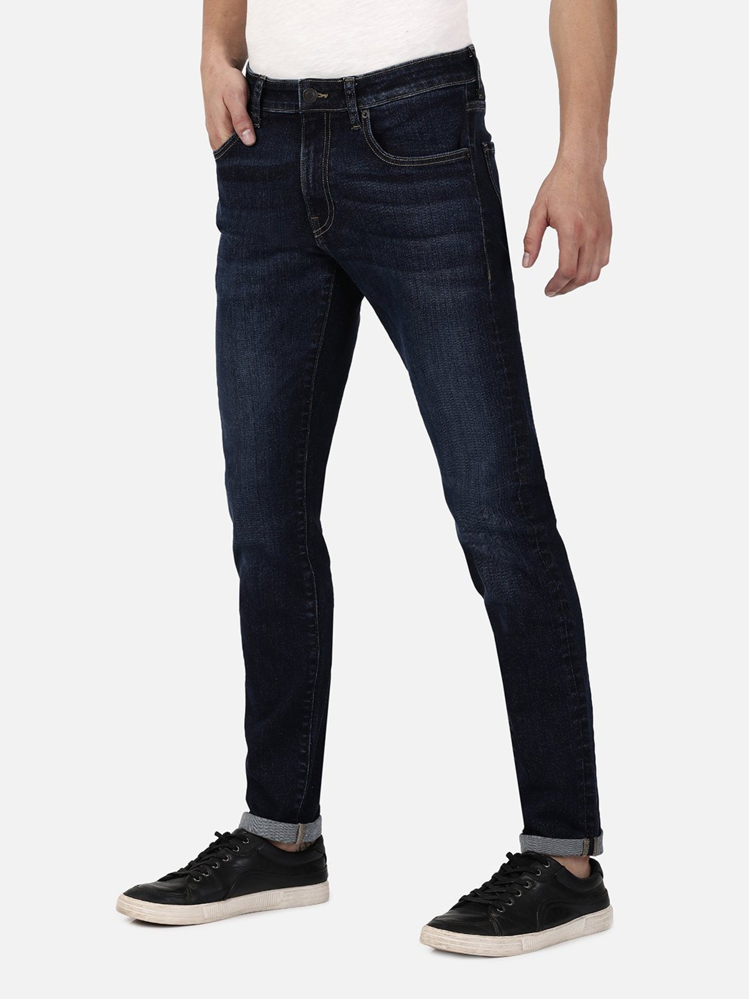 Passion Dark Blue Slim Fit Lightly Washed Jeans