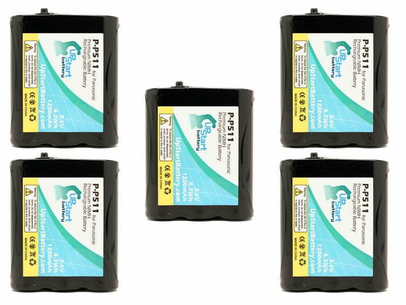 5x Battery for Panasonic KX-FPG376, KX-FPG381, HHR-P402, KX-TG5100M, KX-TG2217