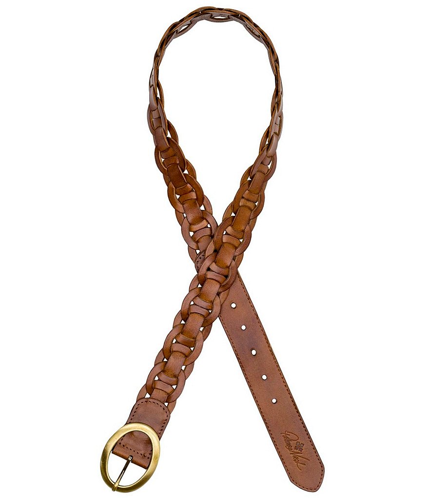 Art N Vintage Black Leather Waist Belt For Women