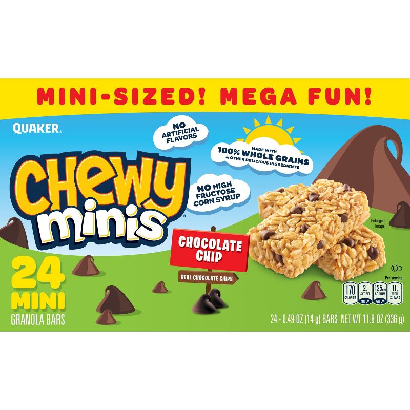 Quaker Chocolate Chip Chewy Minis Granola Bars - 24ct