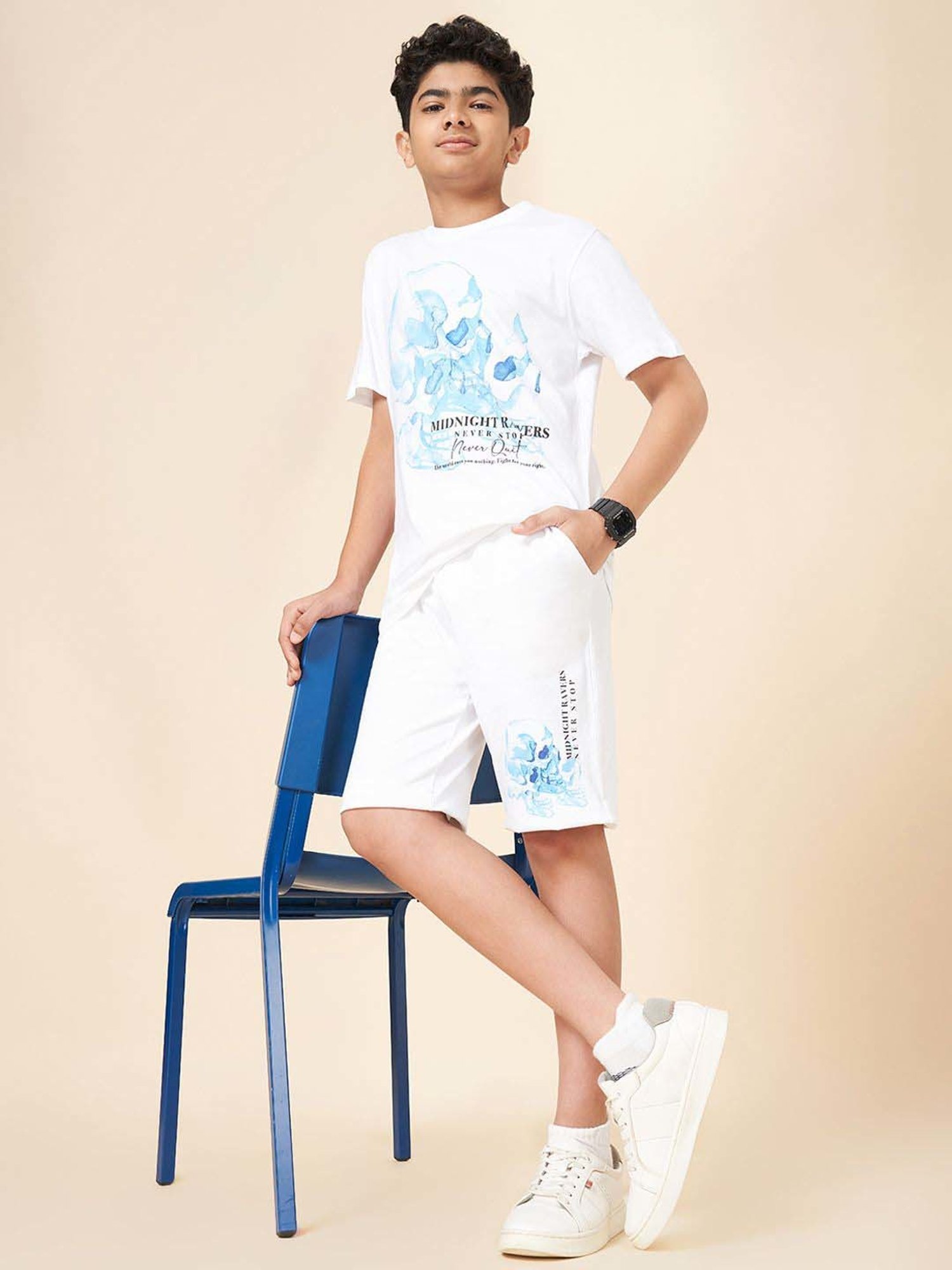 Coolsters by Pantaloons Boys White Cotton Printed Shorts