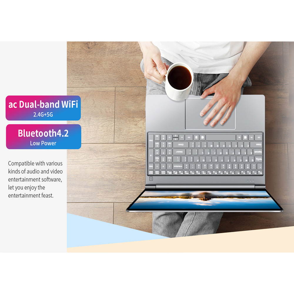 Lemonra F15 Laptop 15.6 In Notebook  Intel N4100 Quad Core 2.4GHz Intel UHD Graphics 600 LPDDR4 8GB RAM 256GB SSD Pocketbook Windows 10 OS 1920x1080 FHD Netbook