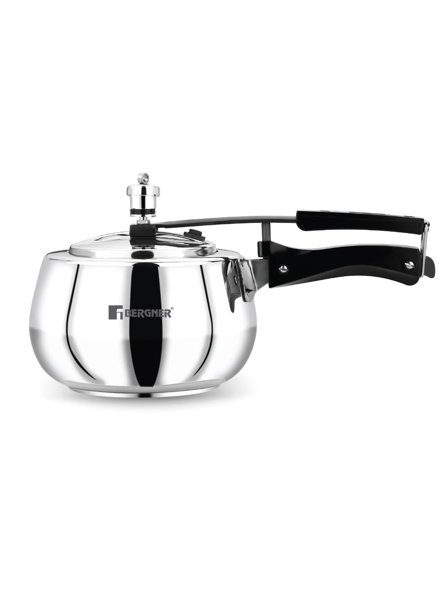 Bergner Silver Stainless Steel Induction Base Pressure Cooker with Inner Lid (3 L)
