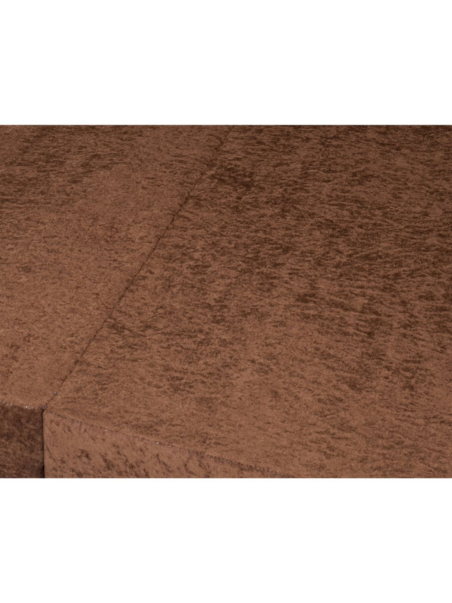 Ikiriya Naples Solid Brown Wood 3 Seater Sofa cum Bed Sparkle Velvet Finish