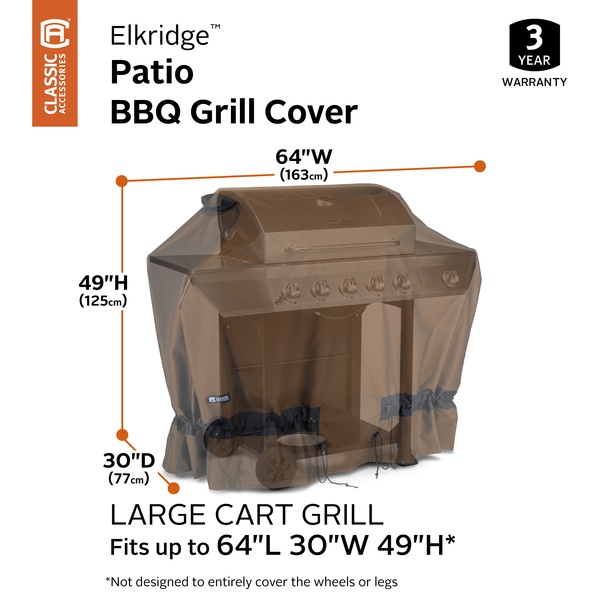 Classic Accessories 56-269-046601-EC Elkridge BBQ Grill Cover, Large