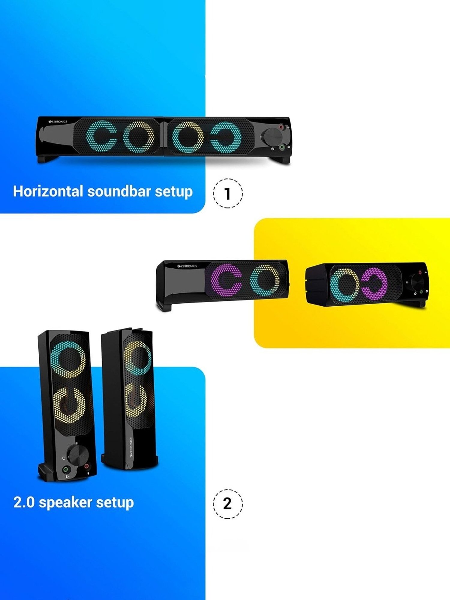 Zebronics Zeb-Wonderbar 10 2.0 Channel 10W Speaker (Black)