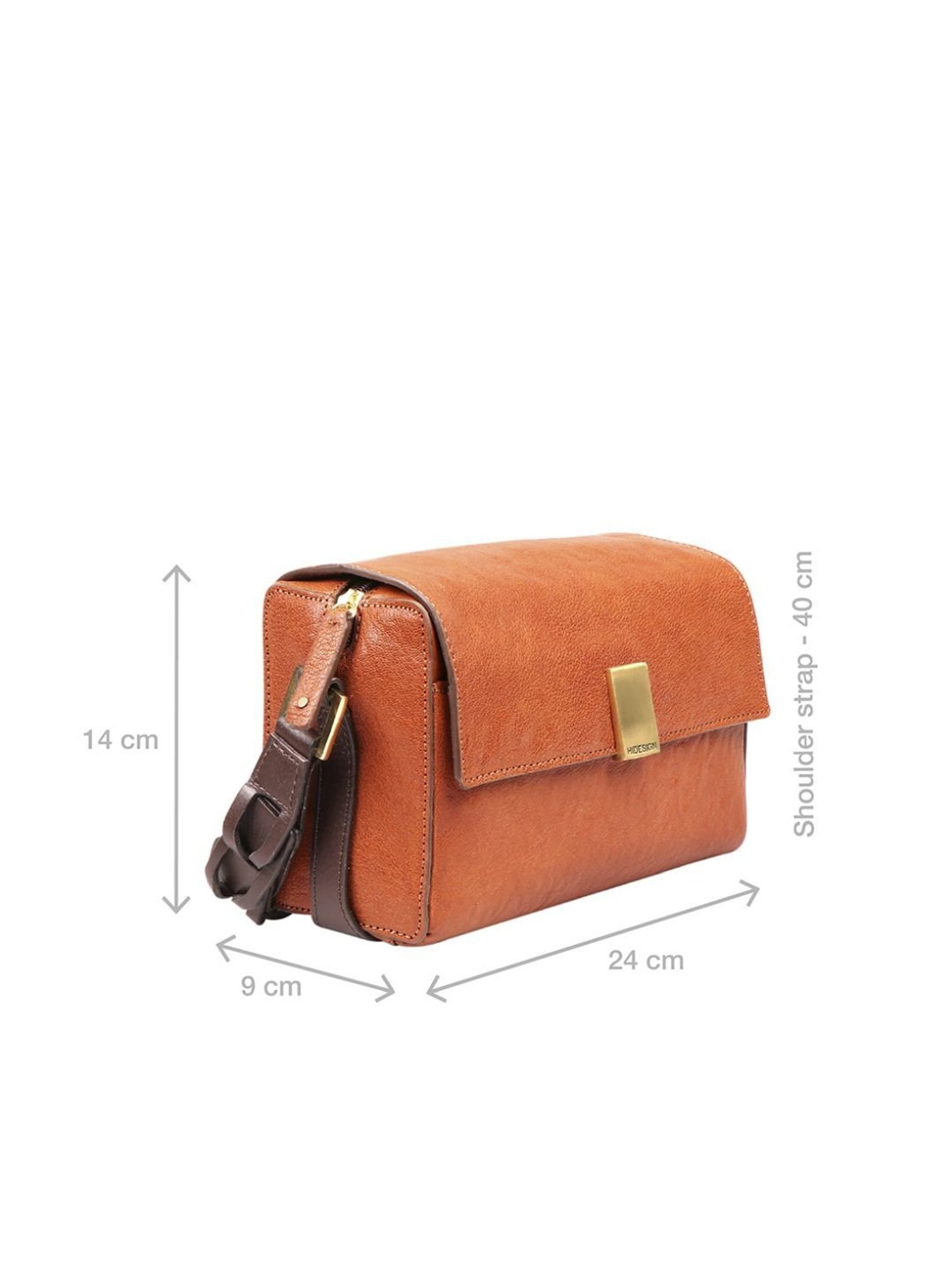 Hidesign Orange Solid Medium Sling Handbag