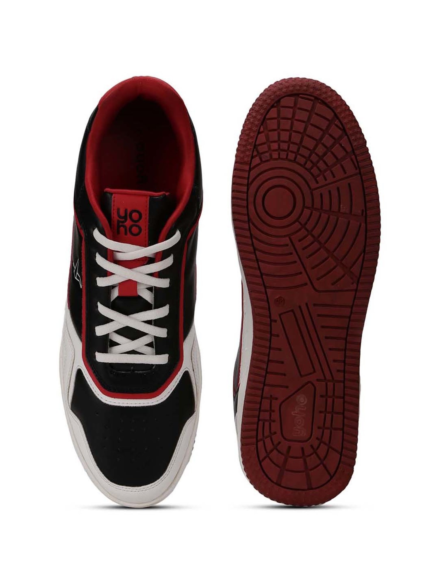 Yoho Men's Black Casual Sneakers