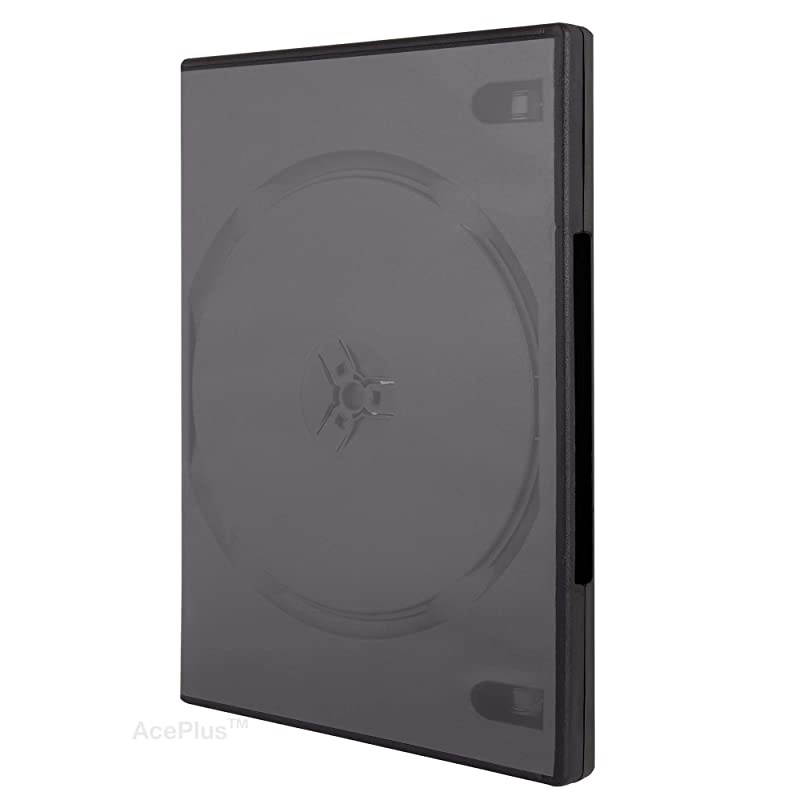 10 pieces DVD Case Quad for 4 Discs Black with Inner Trays and Book Clips