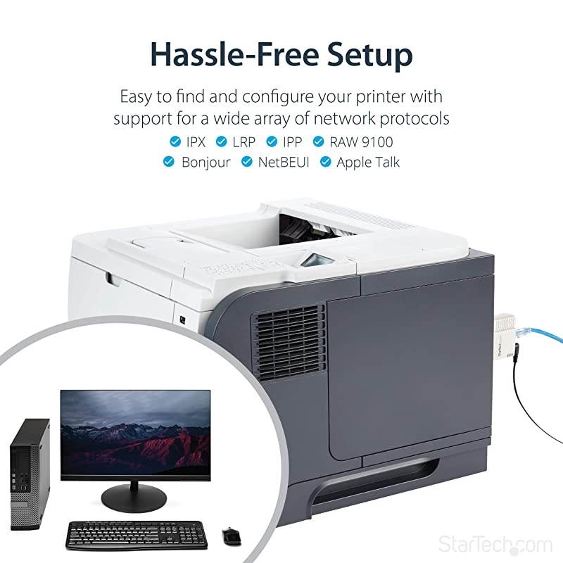 com 1Port 10100 Mbps Parallel Network Print Server Fast Centronics Ethernet Printer Server Adapter Windows 10 PM1115P2Beige