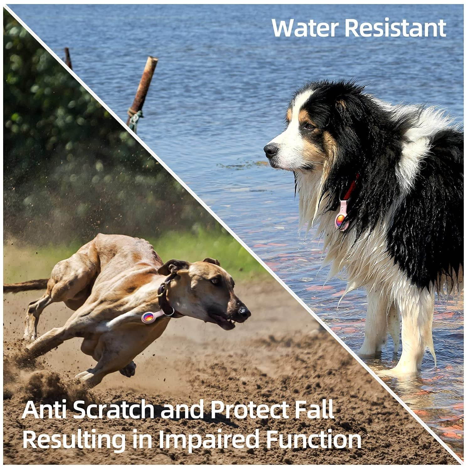 BENKS Protective Silicone Case Compatible with Airtag Case Finder 2021, [Keeps Signal Strong], with Carabiner Portable Protector Cover Applied to Keys, Backpacks, Headset, Pet Collar Pink