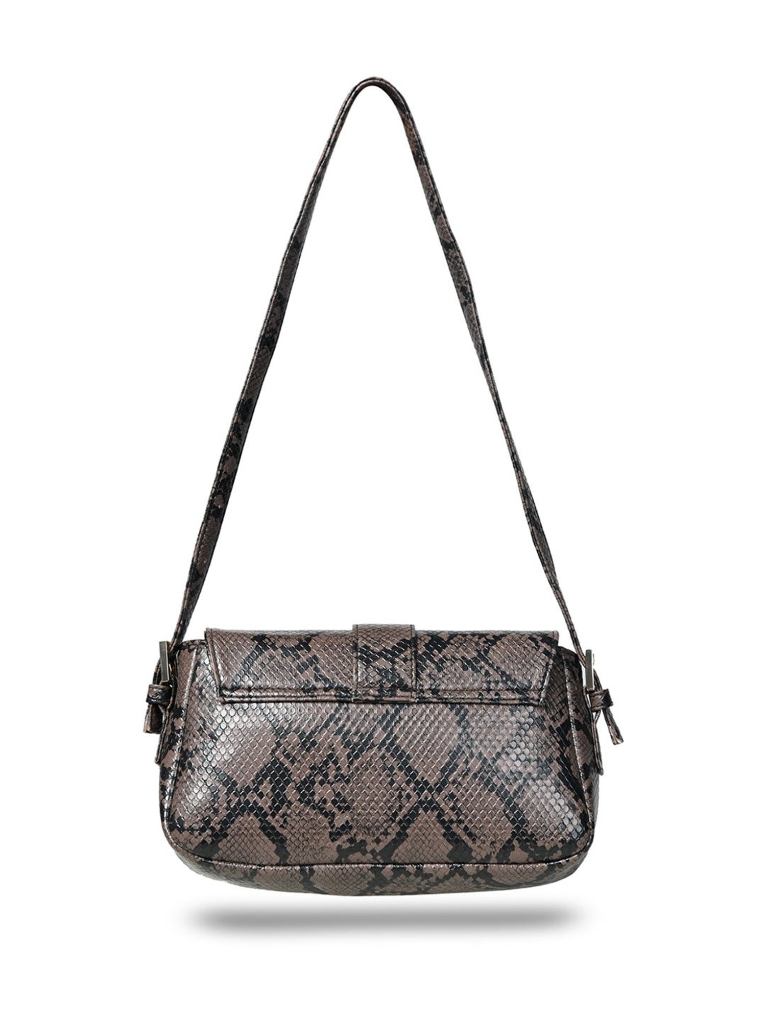 PELLE LUXUR Cedar Brown Animal Effect Small Shoulder Bag