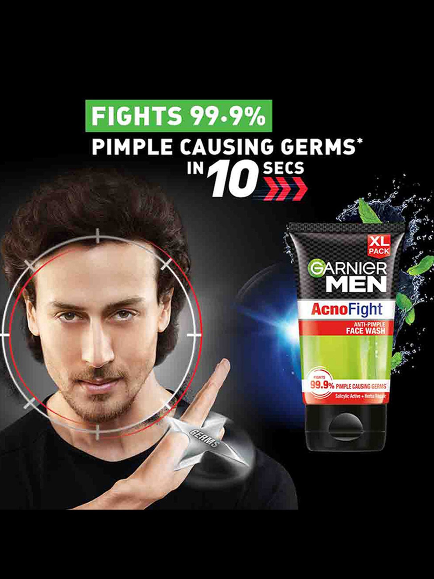 Garnier Men Acno Fight Anti-Pimple Face Wash for Acne Prone Skin - 150 gm