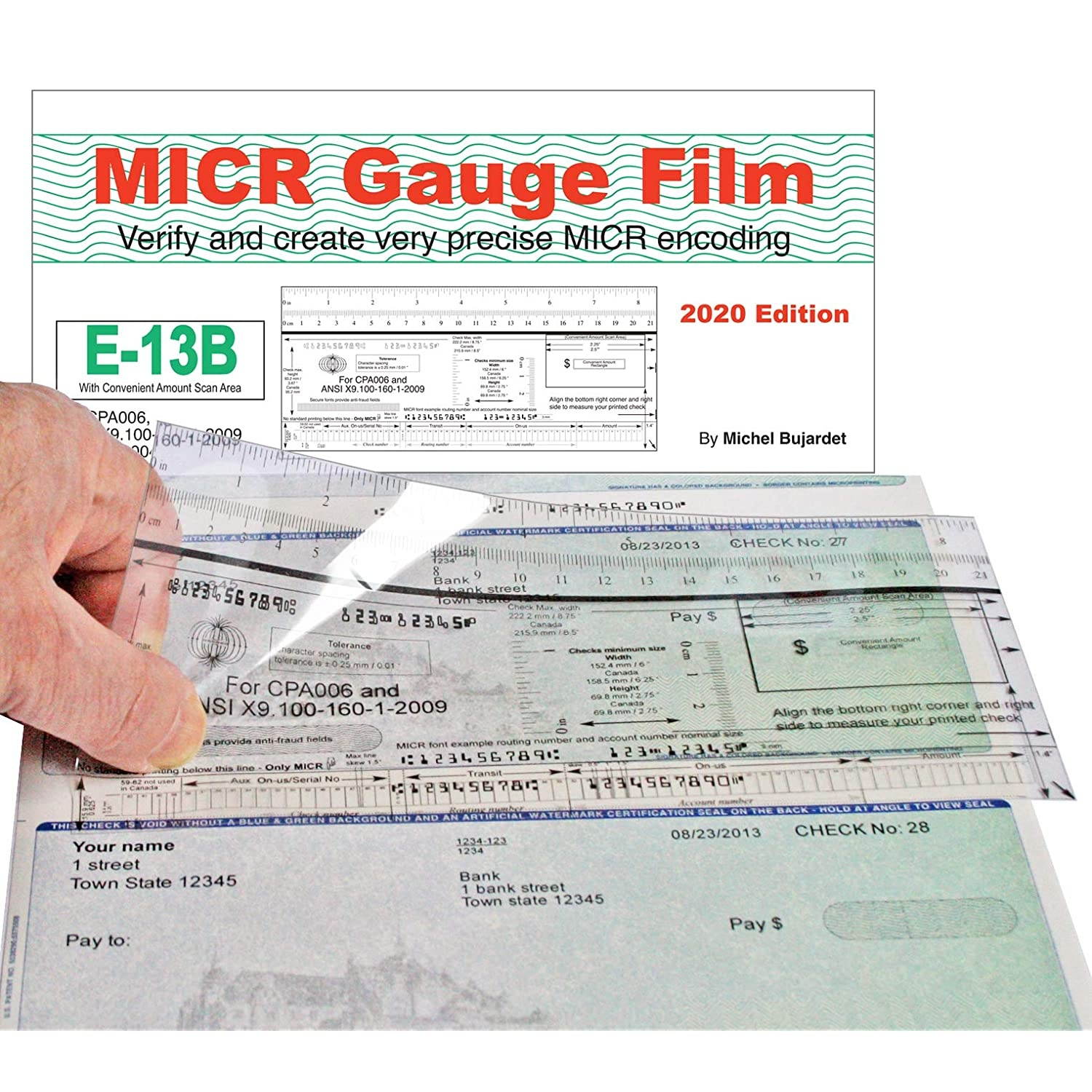 MICR Check Position Gauge Film for All Checks