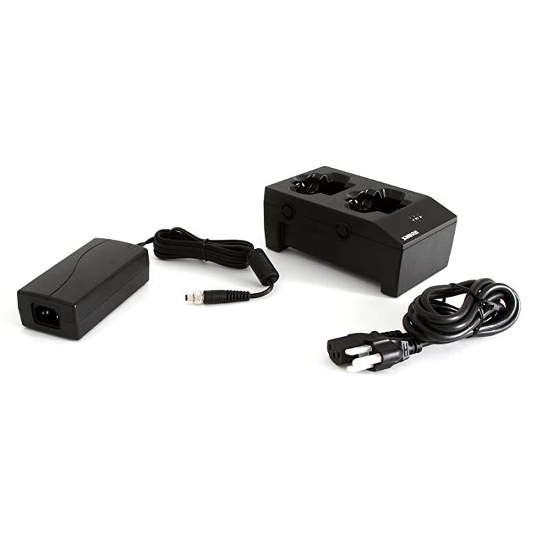 SBC200-US Dual Docking Charger with PS45US Power Supply, Recharging Station Charges SB900A Batteries in-or-out of Transmitters, Run up to 4 SBC200 Stations off 1 Power Supply
