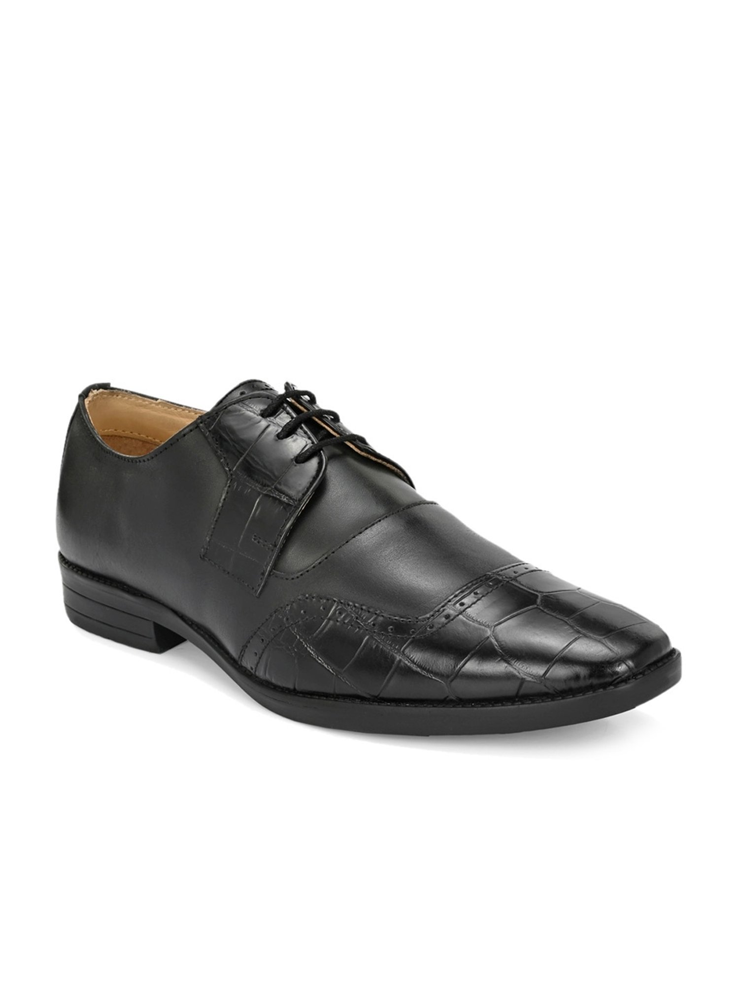 Clog London Men's Black Derby Shoes